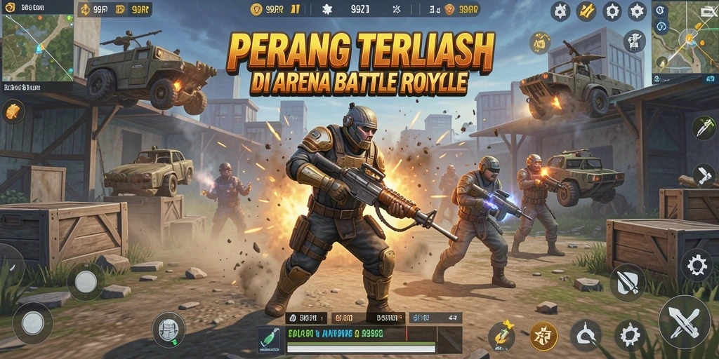 Gameplay seru Battle Royale di 99RP dengan aksi mendebarkan.