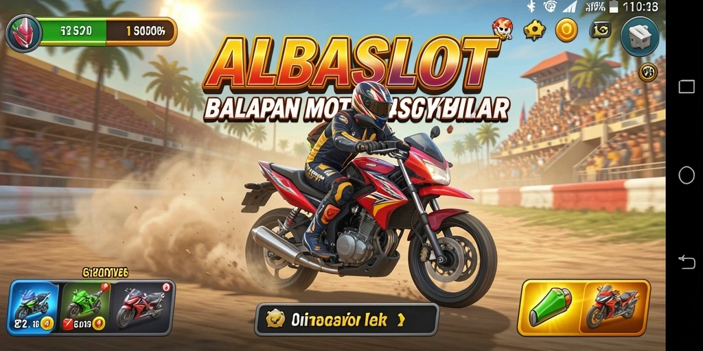 Gameplay seru balapan motor di ALBASLOT.