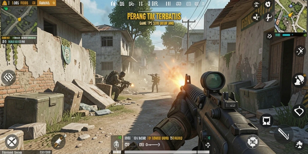 Tampilan gameplay D06 yang menarik dan menegangkan saat bertempur.