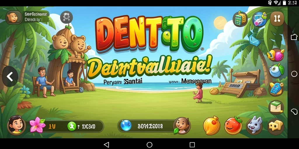 Tampilan gameplay DENTOTO yang lucu dan mengasyikkan.