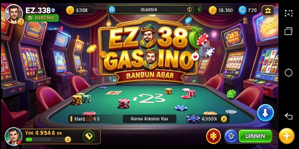 Screenshot gameplay EZ338 menampilkan keseruan bermain kasino.