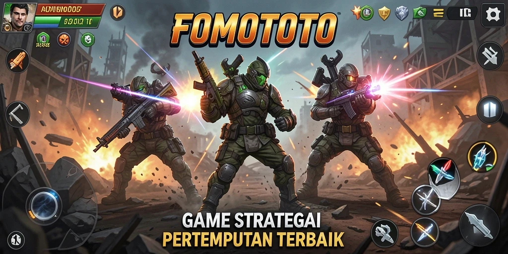 Menampilkan momen pertempuran seru di dalam FOMOTOTO.