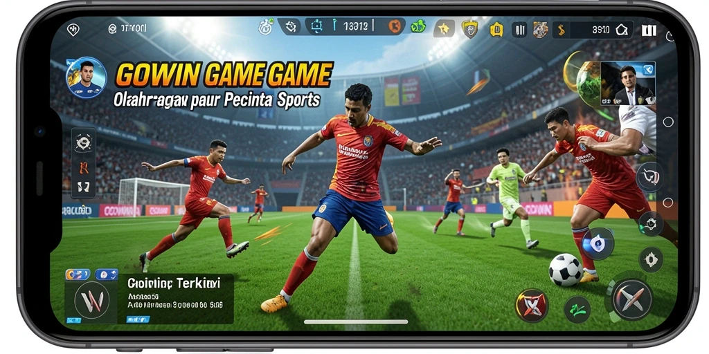 Screenshot GOWIN menampilkan aksi seru dalam berbagai cabang olahraga.