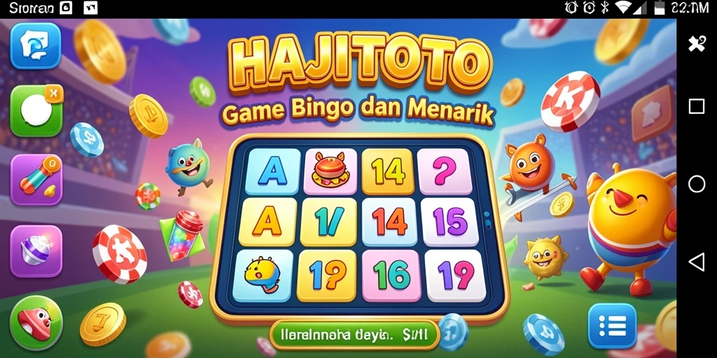 Tampilan permainan Bingo di HAJITOTO dengan kartu dan angka yang menantang.