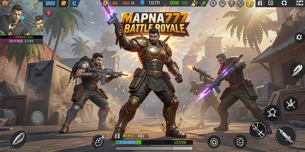 Gameplay seru di MAPNA777, pertempuran intens Battle Royale.
