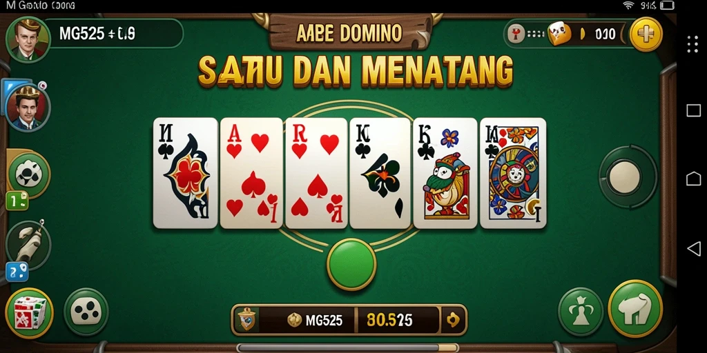 Tampilan gameplay seru dari MG525 dengan aksi domino.