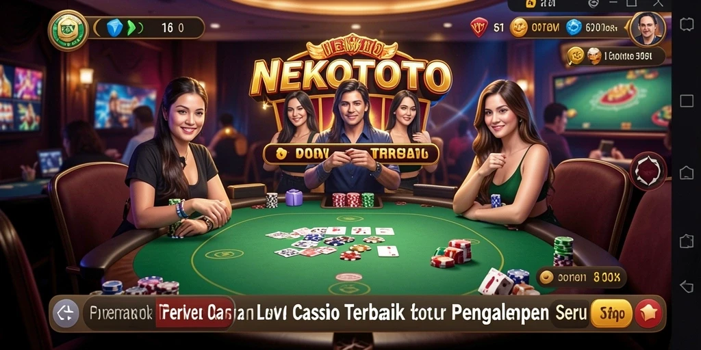 Gameplay seru di aplikasi Live Casino NEKOTOTO dengan dealer langsung.