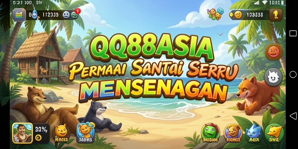 Tampilan gameplay seru dan penuh warna dalam QQ88ASIA.