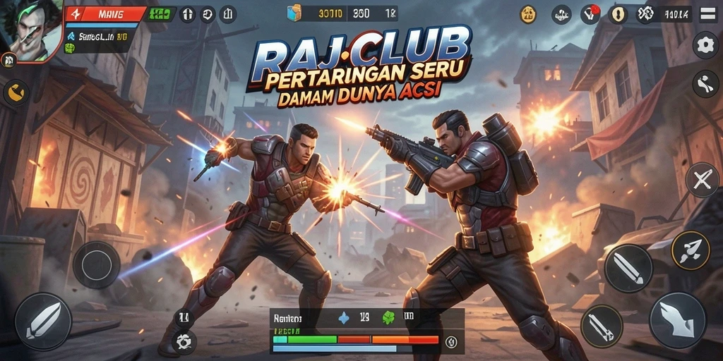 Tampilan gameplay seru dan mendebarkan dari RAJACLUB.