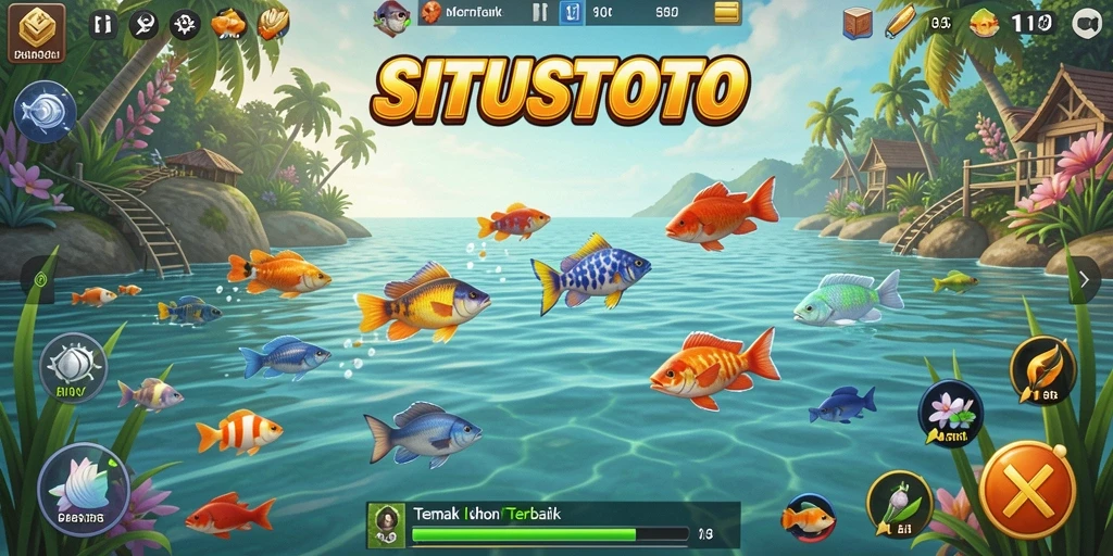 Screenshot menunjukkan momen seru saat bermain Tembak Ikan.