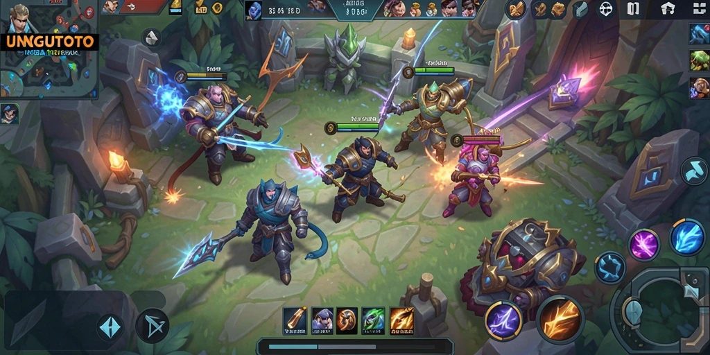 Tampilan gameplay seru dari UNGUTOTO dengan pertarungan menarik.