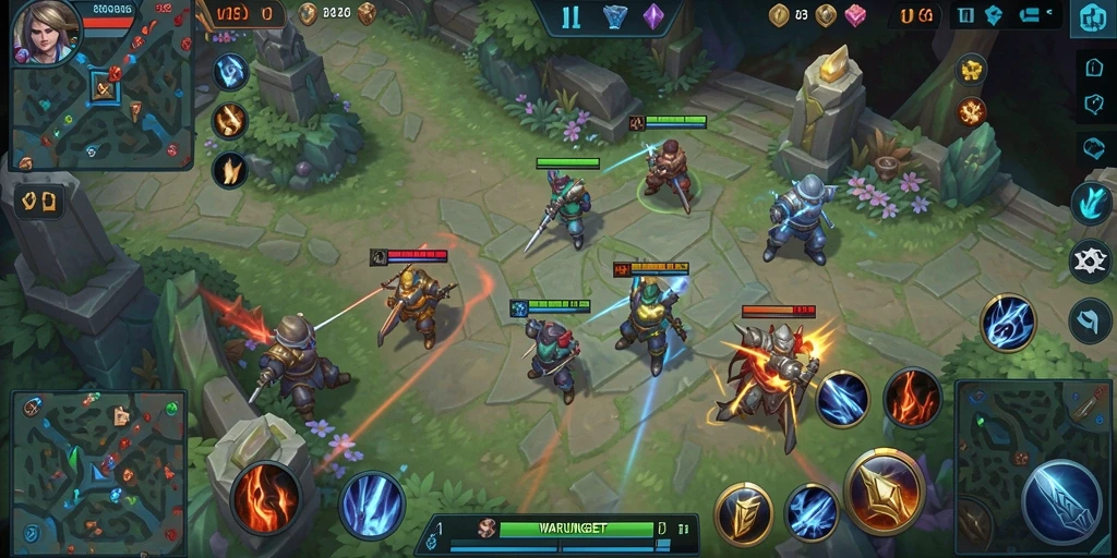 Tampilan gameplay seru di WARUNGBET dengan strategi tim yang mendebarkan.