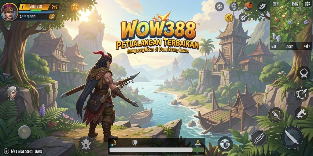 Tangkapan layar WOW388 menampilkan petualangan seru dalam dunia terbuka.